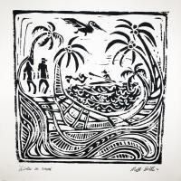 Linocut Art Prints - Everyday Art People image 3